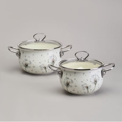 НАБОР КАСТРЮЛЬ ЭМАЛИРОВАННЫЙ, СЕРИЯ 