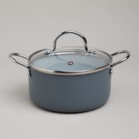 КАСТРЮЛЯ AGNESS С АНТИП. ПОКР.  И СТЕКЛ. КРЫШКОЙ 1350 МЛ, 16*8 СМ