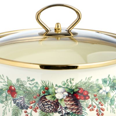 КАСТРЮЛЯ ЭМАЛИРОВАННАЯ AGNESS СО СТЕКЛЯННОЙ КРЫШКОЙ СЕРИЯ 