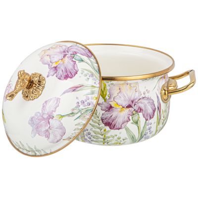 КАСТРЮЛЯ ЭМАЛИРОВАННАЯ AGNESS С КРЫШКОЙ, СЕРИЯ IRISES, 2,1Л, ДИА.16СМ ПОДХОДИТ ДЛЯ ИНД. ПЛИТ-2