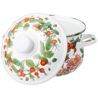 КАСТРЮЛЯ AGNESS ЭМАЛИРОВАННАЯ С ЭМАЛ.КРЫШКОЙ СЕРИЯ 