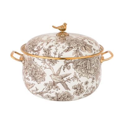 КАСТРЮЛЯ ЭМАЛИРОВАННАЯ AGNESS С КРЫШКОЙ, СЕРИЯ ROYAL GARDEN 3,8Л, ДИА.20СМ ПОДХОДИТ ДЛЯ ИНДУКЦИОН.ПЛ-0