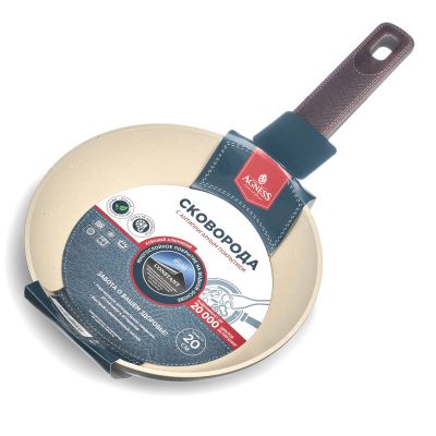 СКОВОРОДА С АНТИПРИГАРНЫМ ПОКРЫТИЕМ PFLUON MARBLE, 20*4,5 СМ-4