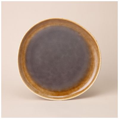 ТАРЕЛКА ОБЕДЕННАЯ 24 СМ, ЦВЕТ: КОРИЧНЕВЫЙ МАЛ.УП.=6ШТ-0