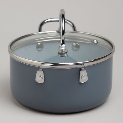 КАСТРЮЛЯ AGNESS С АНТИП. ПОКР.  И СТЕКЛ. КРЫШКОЙ 950 МЛ, 14*7 СМ-4