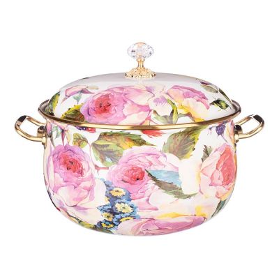 КАСТРЮЛЯ ЭМАЛИРОВАННАЯ AGNESS С КРЫШКОЙ, СЕРИЯ ВИНТАЖ, 6,1Л, ДИАМЕТР=24СМ (КОР=4ШТ.)-0