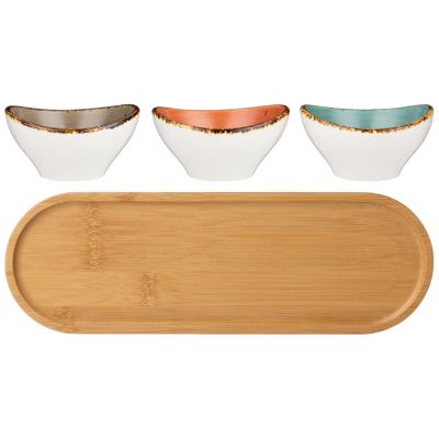 НАБОР САЛАТНИКОВ НА ДЕРЕВ. ПОДСТАВКЕ BRONCO 