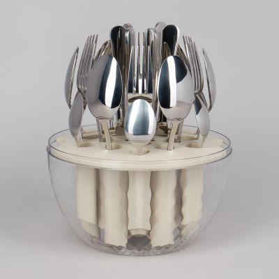 НАБОР СТОЛОВЫХ ПРИБОРОВ НА ВРАЩАЮЩЕЙСЯ ПОДСТАВКЕ, 24ПР-3