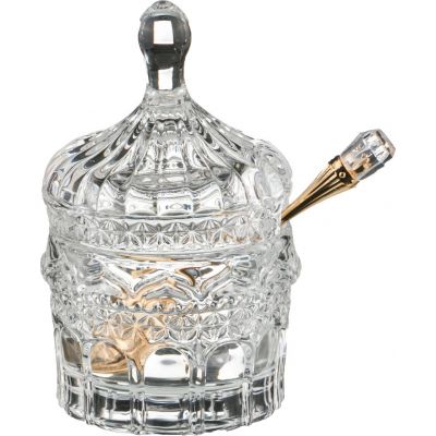 ИКОРНИЦА С ЛОЖКОЙ 125 МЛ. 7,5*7,5 СМ. ВЫСОТА=12 СМ. КОЛЛЕКЦИЯ 