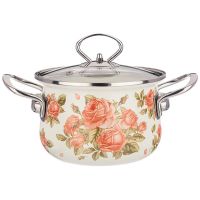 КАСТРЮЛЯ AGNESS ЭМАЛИРОВАННАЯ СО СТЕКЛ. КРЫШКОЙ, СЕРИЯ 