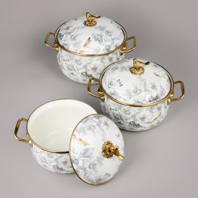 НАБОР КАСТРЮЛЬ AGNESS ЭМАЛИРОВАННЫХ СЕРИЯ 