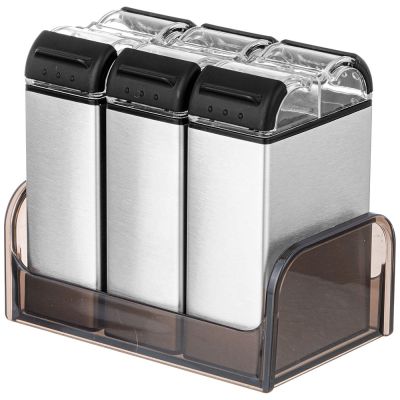 НАБОР ЕМКОСТЕЙ ДЛЯ СПЕЦИЙ ИЗ НЕРЖ.СТАЛИ 3ШТ AGNESS-0