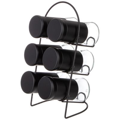 НАБОР БАНОЧЕК ДЛЯ СПЕЦИЙ ИЗ 6 ШТ. НА МЕТАЛ. ПОДСТАВКЕ-4