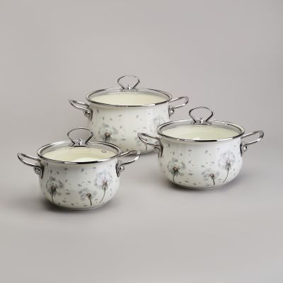 НАБОР КАСТРЮЛЬ ЭМАЛИРОВАННЫЙ, СЕРИЯ 