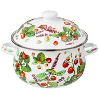 КАСТРЮЛЯ AGNESS ЭМАЛИРОВАННАЯ С ЭМАЛ.КРЫШКОЙ СЕРИЯ 