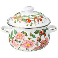 КАСТРЮЛЯ AGNESS ЭМАЛИРОВАННАЯ С ЭМАЛ.КРЫШКОЙ СЕРИЯ 