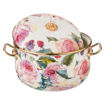 КАСТРЮЛЯ ЭМАЛИРОВАННАЯ AGNESS С КРЫШКОЙ, СЕРИЯ ВИНТАЖ, 4,8Л, ДИАМЕТР=22СМ (КОР=4ШТ.)-2