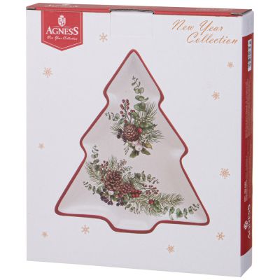 ТАРЕЛКА В ФОРМЕ ЕЛКИ AGNESS 