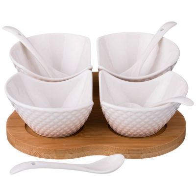 НАБОР СЕРВИРОВОЧНЫЙ НА ДЕРЕВ. ПОДСТАВКЕ LEFARD 