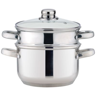 КАСТРЮЛЯ-ПАРОВАРКА AGNESS 2-Х ЯРУСНАЯ, 3 ПРЕДМЕТА, СЕРИЯ 