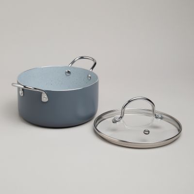 КАСТРЮЛЯ AGNESS С АНТИП. ПОКР.  И СТЕКЛ. КРЫШКОЙ 1350 МЛ, 16*8 СМ-3