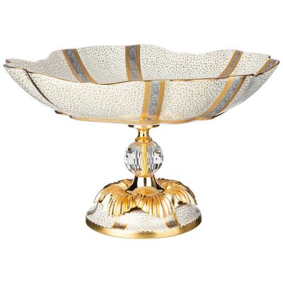 ВАЗА ДЛЯ ФРУКТОВ НА НОЖКЕ 32*32*21 СМ-0