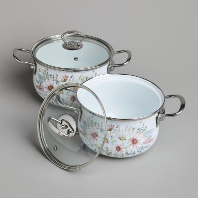 НАБОР КАСТРЮЛЬ AGNESS ЭМАЛИРОВАННЫХ СЕРИЯ 