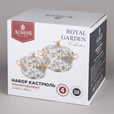 НАБОР КАСТРЮЛЬ AGNESS ЭМАЛИРОВАННЫХ СЕРИЯ 