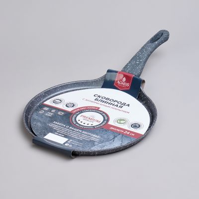 СКОВОРОДА БЛИННАЯ AGNESS С АНТИПРИГАРНЫМ ПОКРЫТИЕМ, 24Х2СМ, ИНДУКЦИОННОЕ ДНО-1