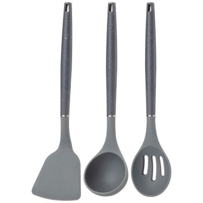 НАБОР AGNESS ИЗ 9ПР: 5 НОЖЕЙ, ПОЛОВНИК, ЛОПАТКА И ШУМОВКА, ВРАЩАЮЩАЯСЯ ПОДСТАВКА, ЦВЕТ: СЕРЫЙ-3