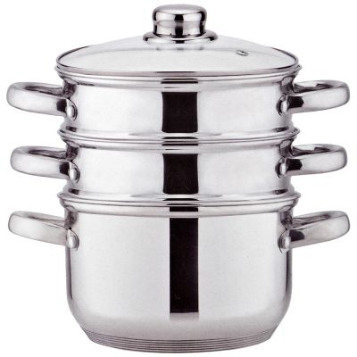 КАСТРЮЛЯ-ПАРОВАРКА AGNESS 3-Х ЯРУСНАЯ, 4 ПРЕДМЕТА, СЕРИЯ 