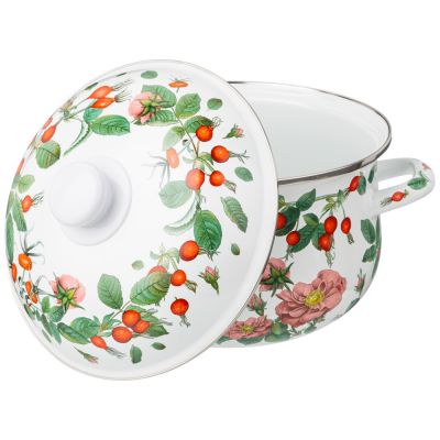 КАСТРЮЛЯ AGNESS ЭМАЛИРОВАННАЯ С ЭМАЛ.КРЫШКОЙ СЕРИЯ 