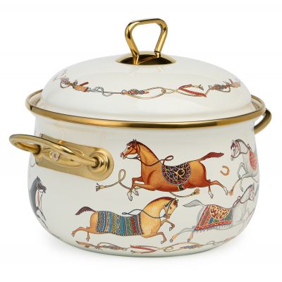 КАСТРЮЛЯ LEFARD ЭМАЛИРОВАННАЯ С КРЫШКОЙ, СЕРИЯ PASSAGE, 2,8Л, ДИА.18СМ ПОДХОДИТ ДЛЯ ИНДУК.ПЛИТ-2