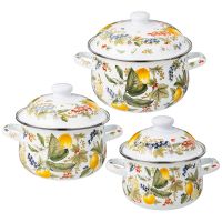 НАБОР КАСТРЮЛЬ AGNESS ЭМАЛИРОВАННЫХ СЕРИЯ 