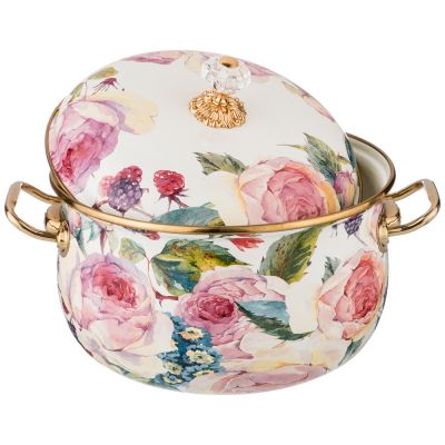 КАСТРЮЛЯ ЭМАЛИРОВАННАЯ AGNESS С КРЫШКОЙ, СЕРИЯ ВИНТАЖ, 6,1Л, ДИАМЕТР=24СМ (КОР=4ШТ.)-2