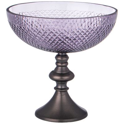 БЛЮДО ДЕКОРАТИВНОЕ НА НОЖКЕ, ДИАМЕТР 18СМ-0