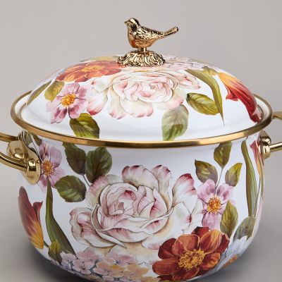 КАСТРЮЛЯ AGNESS ЭМАЛИРОВАННАЯ С КРЫШКОЙ, СЕРИЯ ФЛАНДРИЯ, 4,8Л, ДИА.22СМ-7