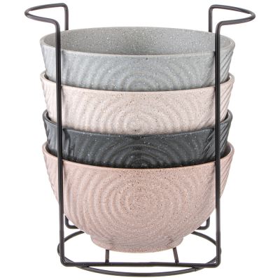 НАБОР САЛАТНИКОВ ИЗ 4 ШТ. НА МЕТАЛ-ОЙ ПОДСТАВКЕ КОЛЛЕКЦИЯ 