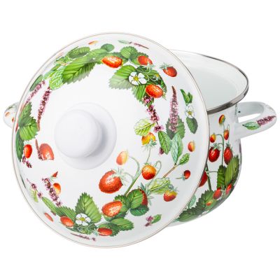 КАСТРЮЛЯ AGNESS ЭМАЛИРОВАННАЯ С ЭМАЛ.КРЫШКОЙ СЕРИЯ 