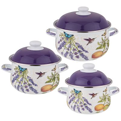 НАБОР КАСТРЮЛЬ AGNESS ЭМАЛИРОВАННЫХ СЕРИЯ 