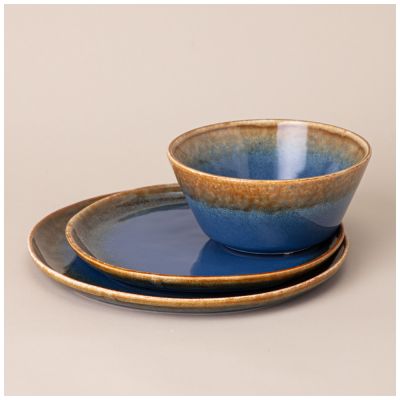 НАБОР ПОСУДЫ ОБЕДЕННЫЙ НА 4 ПЕР. 12 ПР. СИНИЙ-2