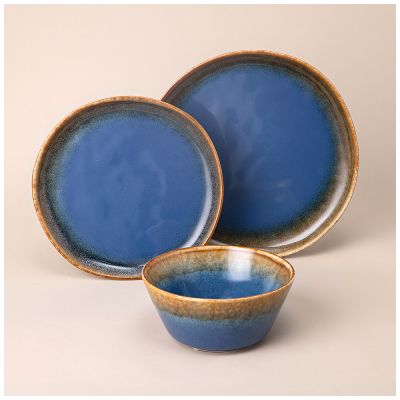 НАБОР ПОСУДЫ ОБЕДЕННЫЙ НА 4 ПЕР. 12 ПР. СИНИЙ-0