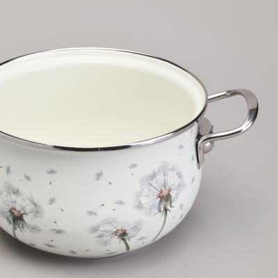 КАСТРЮЛЯ AGNESS ЭМАЛИРОВАННАЯ СО СТЕКЛЯННОЙ КРЫШКОЙ СЕРИЯ 