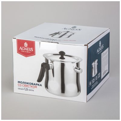 МОЛОКОВАРКА СО СВИСТКОМ И КРЫШКОЙ, 1,5Л-1