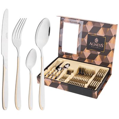 НАБОР СТОЛОВЫХ ПРИБОРОВ AGNESS НА 6 ПЕРСОН 24 ПР.-0
