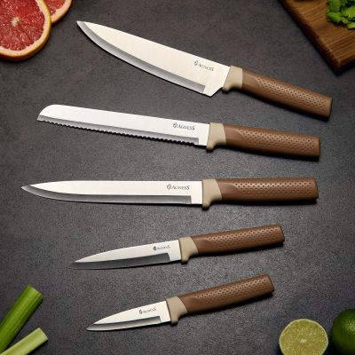 НАБОР AGNESS ИЗ 9ПР: 5 НОЖЕЙ, ПОЛОВНИК, ЛОПАТКА И ШУМОВКА, ВРАЩАЮЩАЯСЯ ПОДСТАВКА-2