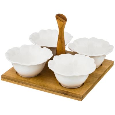 МЕНАЖНИЦА 4 СЕКЦИИ LEFARD НА ДЕРЕВ. ПОДСТАВКЕ С РУЧКОЙ 21*21*5 СМ (КОР=16ШТ.)-2