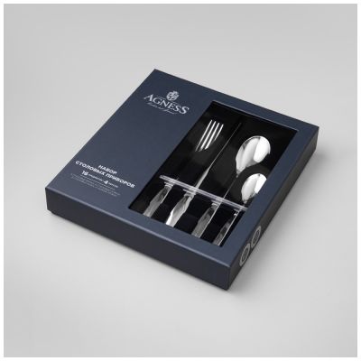 НАБОР СТОЛОВЫХ ПРИБОРОВ DOLCE AGNESS 16 ПР., СТАЛЬ 18/10-1