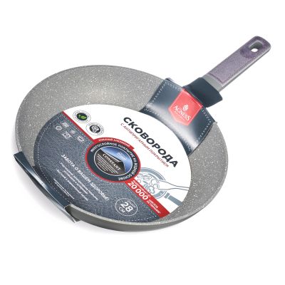СКОВОРОДА С АНТИПРИГАРНЫМ ПОКРЫТИЕМ PFLUON MARBLE, 28*5,2 СМ-4