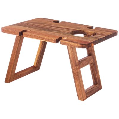 СТОЛИК AGNESS СЕРВИРОВОЧНЫЙ (ВИННЫЙ) АКАЦИЯ 35*25,4*21,4 СМ-0